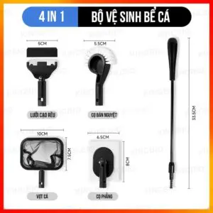 Bộ dụng cụ vệ sinh hồ cá Yee 4 trong 1 - Giải pháp làm sạch toàn diện cho bể cá - Ảnh 6