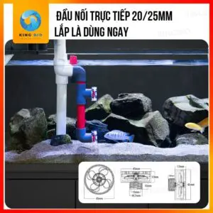 Quạt xoay tự động Yee gắn ống out của lọc tạo dòng, phân tán oxy, điều chỉnh góc xoay - Ảnh 4