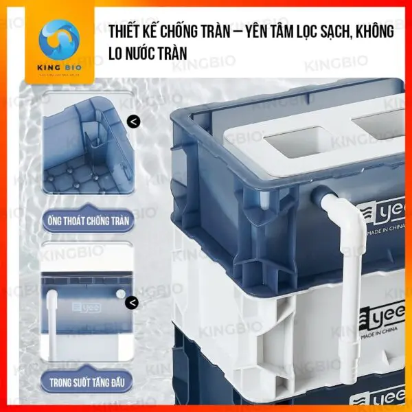 Lọc thùng baki Yee Pro thế hệ 2 phiên bản nâng cấp, bền đẹp cho hồ cá cảnh - Ảnh 2