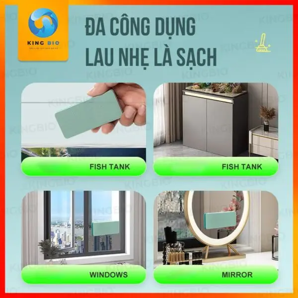 Miếng tẩy cặn canxi cho hồ cá – Vệ sinh kính hồ cá, tẩy canxi không lo trầy xước - Ảnh 5