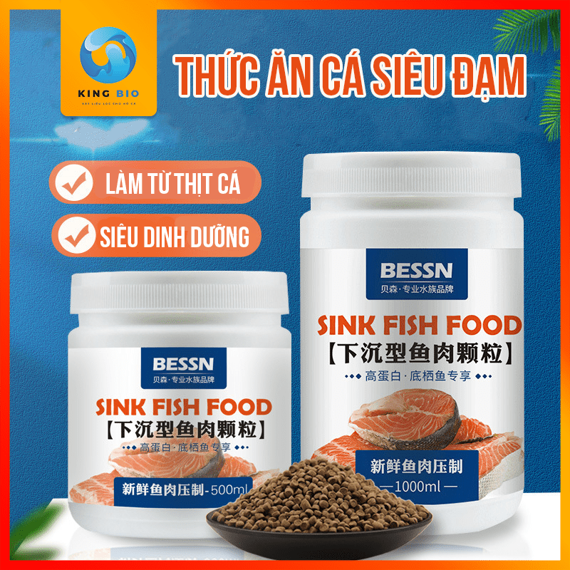 cam sieu dam cho ca canh Cám Beesn Sink Fish Food - Thức ăn siêu đạm trên 50% cho cá cảnh - Ảnh 1