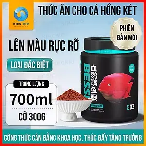 Cám Bessn Blood Parrot thức ăn hỗ trợ lên màu, giàu đạm và Vitamin cho cá hồng két - Ảnh 5