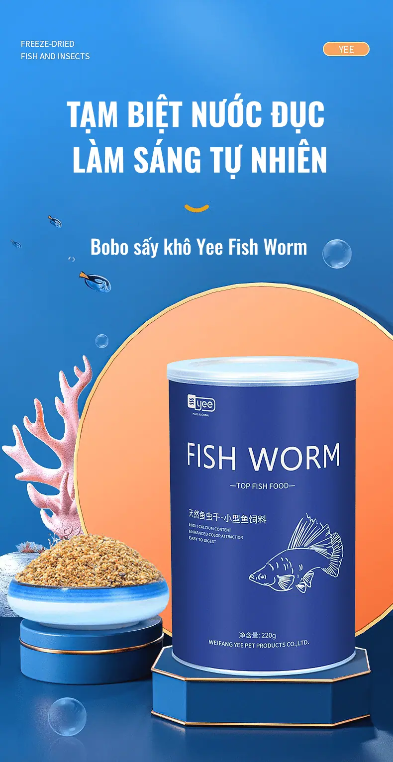 Bobo sấy khô Yee thức ăn dinh dưỡng cho cá cảnh Bobo sấy khô Yee thức ăn dinh dưỡng cho cá cảnh