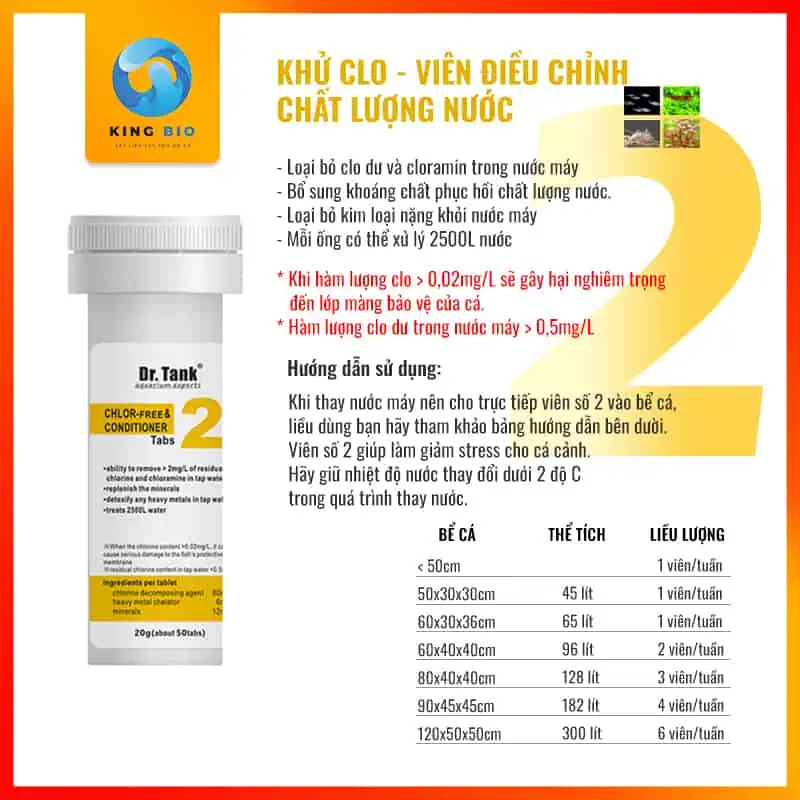 viên số 2 - viên khử Clo nước máy