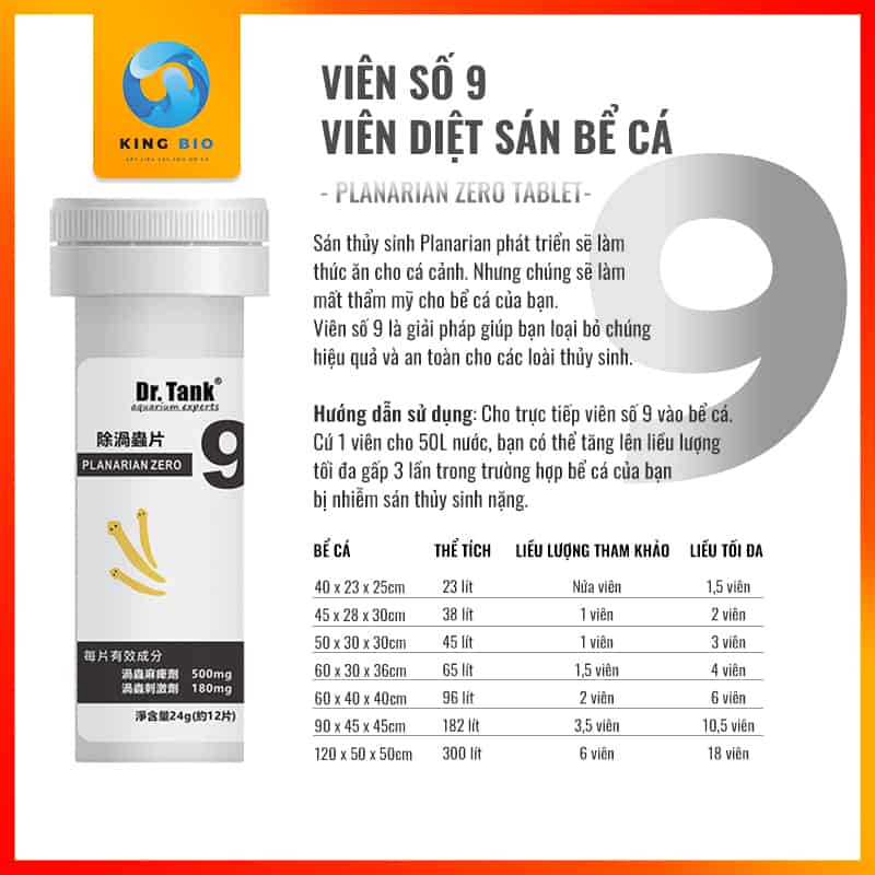 Viên số 9 - viên diệt sán bể cá Viên số 9 - viên diệt sán bể cá