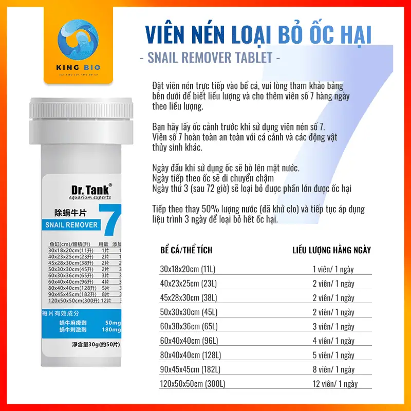 viên số 7 - viên nén loại bỏ ốc hại
