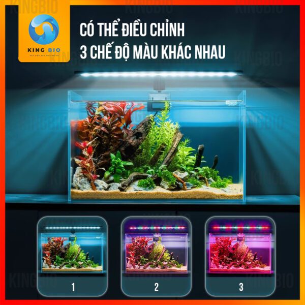 Đèn led kẹp bể cá Yee 3 chế độ màu cho bể từ 30 - 50cm - Ảnh 4