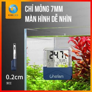 Nhiệt kế Cherlam nhiệt kế dán ngoài bể cá với độ chính xác cao - Ảnh 3