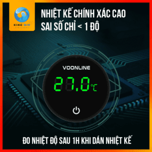 Nhiệt kế Voonline dán ngoài hồ pin sạc với độ chính xác cao - Ảnh 2