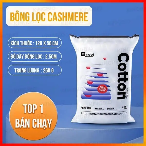 Bông lọc Cashmere Yee cao cấp 120x50cm lọc cặn bẩn bể cá siêu sạch - Ảnh 5