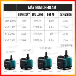 Máy bơm chìm Cherlam mạnh mẽ, siêu êm và điều chỉnh lượng nước - Ảnh 5