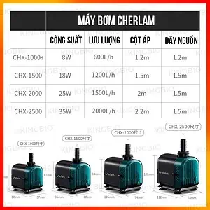 Máy bơm chìm Cherlam mạnh mẽ, siêu êm và điều chỉnh lượng nước - Ảnh 5