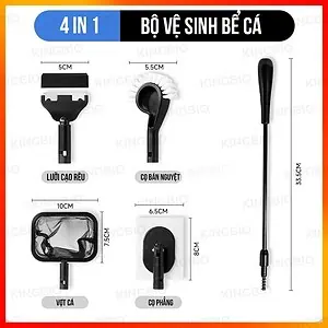 Bộ dụng cụ vệ sinh hồ cá Yee 4 trong 1 - Giải pháp làm sạch toàn diện cho bể cá - Ảnh 6