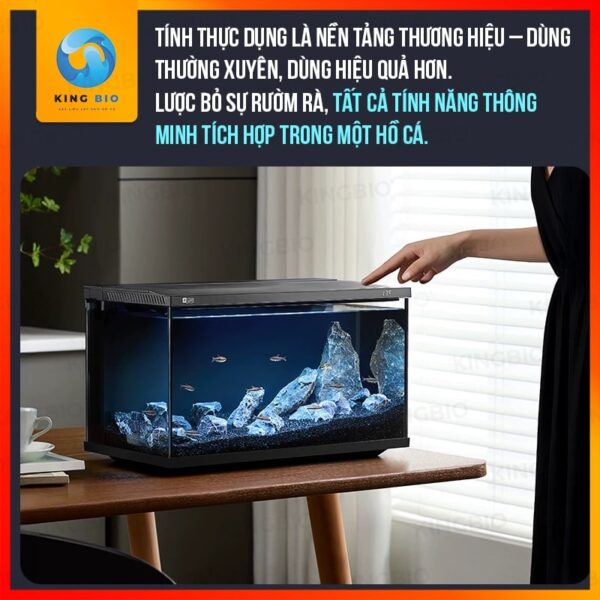 Hồ cá thông minh Yee  – kèm lọc vách, máy cho ăn tự động và kính trong - Ảnh 4