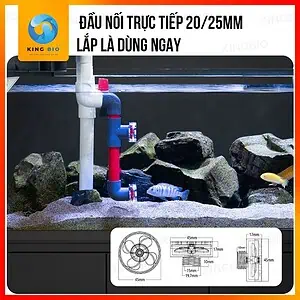 Quạt xoay tự động Yee gắn ống out của lọc tạo dòng, phân tán oxy, điều chỉnh góc xoay - Ảnh 4