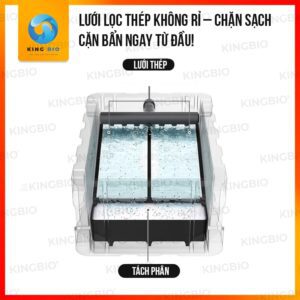 Lọc thùng baki Cherlam phiên bản cao cấp, bền đẹp, có lưới tách phân cho hồ cá - Ảnh 3